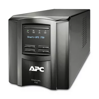 APC Smart-UPS SMT750ICR UPS line-interactive, 750 VA / 500 W, tower, 6x IEC C13, LCD