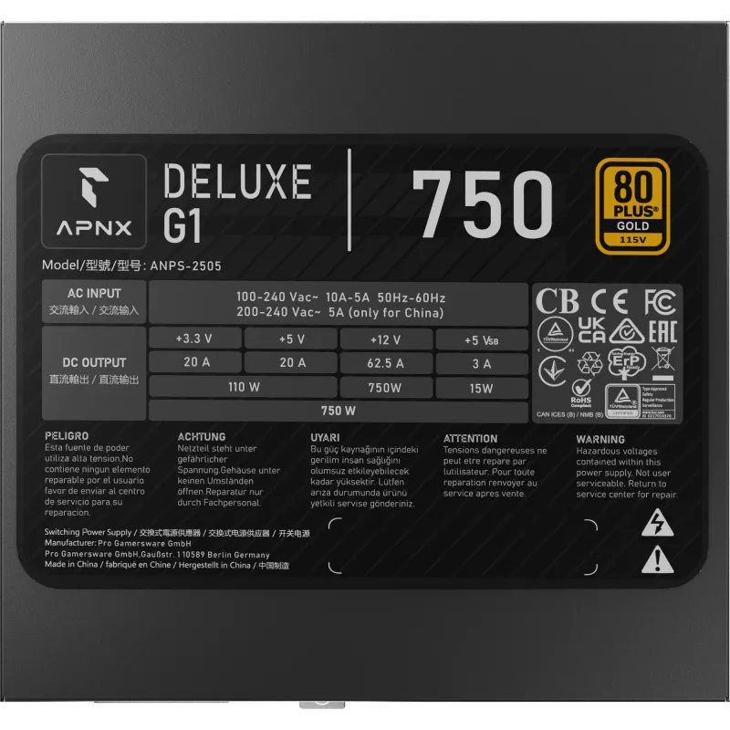 APNX DELUXE G1 750 (nero, 750 Watt)