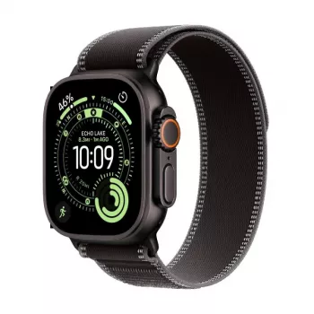Apple Watch Ultra 3 GPS + Cellular 49mm cassa in titanio nero con cinturino Trail Loop nero/carbone - Large (modello A3281, MF1H4QR/A)