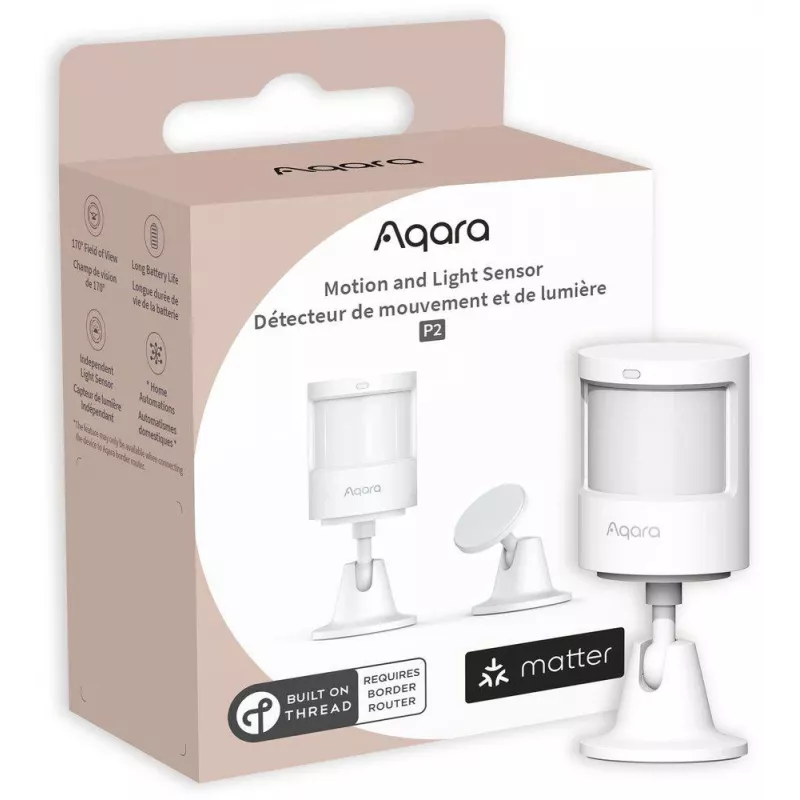 Aqara Sensore di movimento e luce P2 - Thread, Bluetooth 5.0, bianco