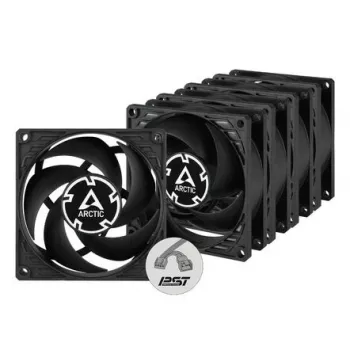 ARCTIC P8 PWM PST ventola 80 mm confezione da 5 - nero/bianco