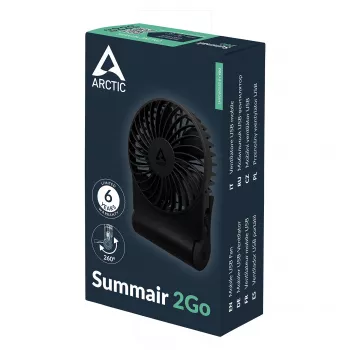 Arctic Summair 2Go Ventilatore da tavolo ricaricabile - 10 cm (nero)