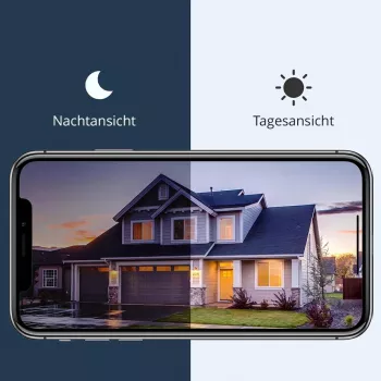 Arenti POWER1Q telecamera di sicurezza smart a batteria 2K, riconoscimento persone AI, visione notturna a colori, IP65, nero