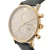ARMANI AR0386 Orologio uomo Classic analogico al quarzo 40mm quadrante argento cinturino in pelle marrone