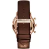 ARMANI AR0387 cronografo da uomo al quarzo 42mm quadrante nero cinturino in pelle