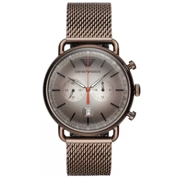 ARMANI AR11169 Orologio da uomo Cronografo 43 mm Quadrante nero Cinturino in pelle