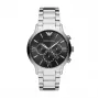 Armani AR11208 orologio cronografo al quarzo uomo 44mm quadrante blu pelle marrone