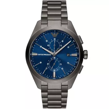 ARMANI AR11481 Orologio cronografo al quarzo uomo Luigi 43mm quadrante nero cinturino in pelle nera