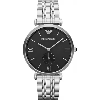 ARMANI AR1676 Orologio uomo analogico al quarzo 40mm quadrante nero cinturino in pelle