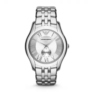 Armani AR1788 Orologio uomo al quarzo cronografo 43mm quadrante nero cinturino in pelle vera