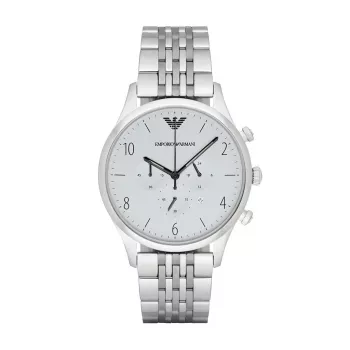 ARMANI AR1879 Orologio analogico al quarzo da uomo 43mm cassa in acciaio inox cinturino in pelle nero