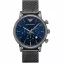 ARMANI AR1979 Orologio cronografo al quarzo uomo 46mm quadrante nero cinturino in pelle