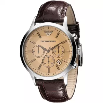 Armani AR2433 orologio cronografo al quarzo uomo 43mm acciaio inox quadrante blu