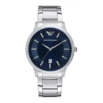 Armani AR2477 Orologio uomo quarzo cronografo acciaio inox quadrante blu 43mm