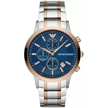 ARMANI AR80025 Orologio cronografo al quarzo uomo 43mm acciaio inox quadrante blu