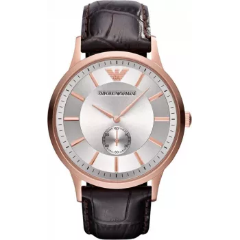 Armani AR9101L orologio da polso da uomo al quarzo 33mm quadrante nero cinturino in pelle