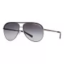 Occhiali da sole unisex ARMANI EXCHANGE AX2002-60992V - montatura in metallo nero opaco con lenti grigio scuro specchiate argento