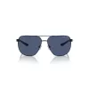 Armani Exchange AX2047S6003Z3 occhiali da sole uomo rettangolari nero opaco grigio scuro 63mm