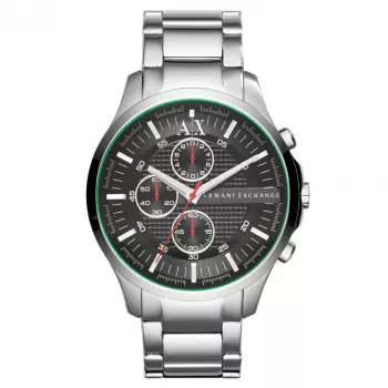 ARMANI EXCHANGE AX2163 Orologio cronografo al quarzo uomo 46mm quadrante nero cinturino in pelle