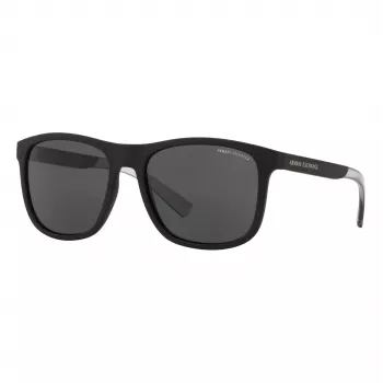 Armani Exchange AX4049SF 81808 Occhiali da sole uomo - Montatura nero opaco, lenti grigie, 57 mm