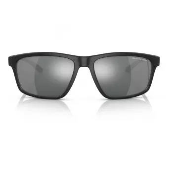 ARMANI EXCHANGE AX4122S80786G Occhiali da sole uomo, nero, rettangolari, lenti 59 mm, protezione 100% UV400
