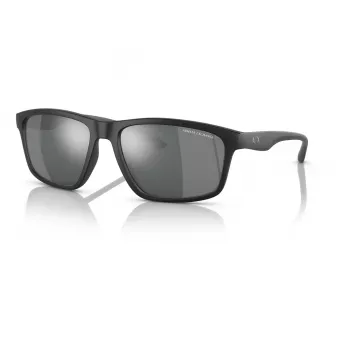 ARMANI EXCHANGE AX4122S80786G Occhiali da sole uomo, nero, rettangolari, lenti 59 mm, protezione 100% UV400