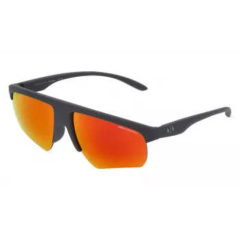 ARMANI EXCHANGE AX4123S82946Q Occhiali da sole uomo rettangolari nero opaco grigio scuro 62mm