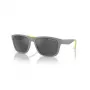 Occhiali da sole da uomo Armani Exchange AX4135S81806G squadrati nero opaco grigio scuro specchio argento 59 mm