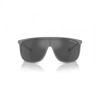 Armani Exchange AX4137SU81806 Occhiali da sole uomo quadrati - Montatura nero opaco, lenti grigio scuro