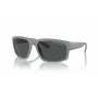 Armani Exchange AX4142SU81808 Occhiali da sole da uomo nero opaco grigio scuro rettangolari
