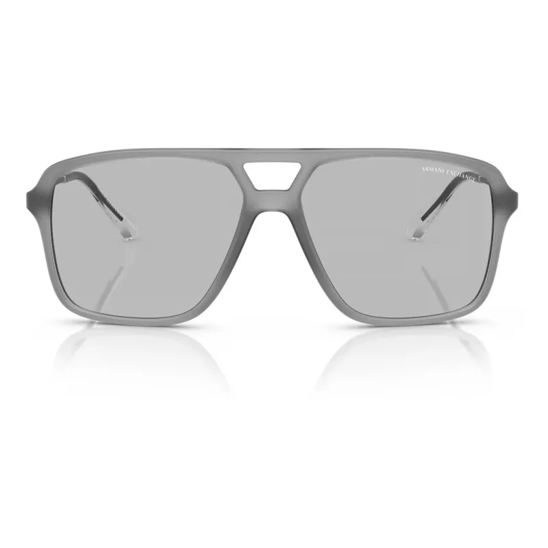 Armani Exchange AX4150SU83638 Occhiali da sole uomo quadrati nero opaco grigio 59mm