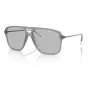 Armani Exchange AX4150SU83638 Occhiali da sole uomo quadrati nero opaco grigio 59mm
