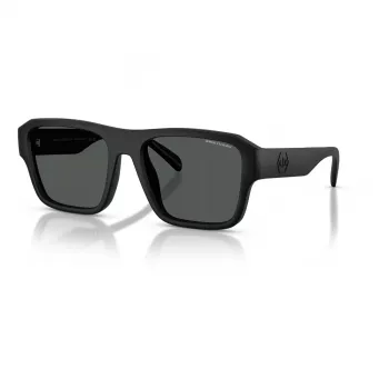 Armani Exchange AX4154SU83737 Occhiali da sole rettangolari uomo - montatura in propionato nero, lenti in policarbonato grigie, protezione UV400