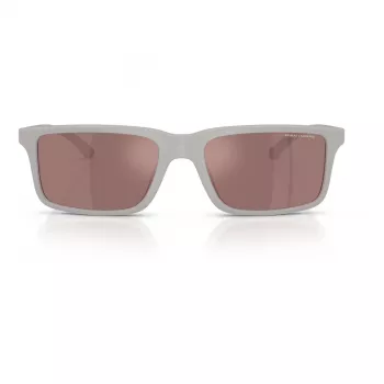 Armani Exchange AX4157SU83786 Occhiali da sole rettangolari uomo - montatura nero opaco lenti grigie