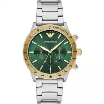 Armani Man AR11454 orologio cronografo al quarzo uomo 43mm quadrante nero cinturino in pelle