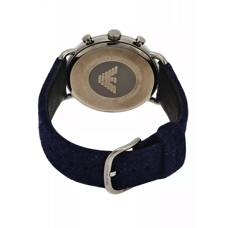 ARMANI Orologio uomo AR11144 cronografo acciaio inox 43mm quadrante blu