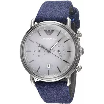 ARMANI Orologio uomo AR11144 cronografo acciaio inox 43mm quadrante blu