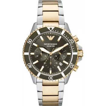 Armani Orologio uomo AR11361 42mm acciaio inox mesh quadrante nero cronografo