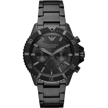 ARMANI Cronografo uomo AR11363 orologio in acciaio inox 43mm quadrante nero