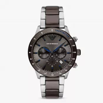 Armani Orologio da uomo Luigi cronografo quadrante nero cinturino in pelle AR11391 (43mm)