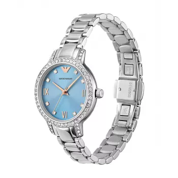 ARMANI orologio donna AR11585 acciaio inox al quarzo 32mm quadrante argentato