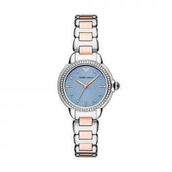 ARMANI Orologio da donna AR11597 32mm Acciaio inossidabile Quadrante argento Bracciale Mesh