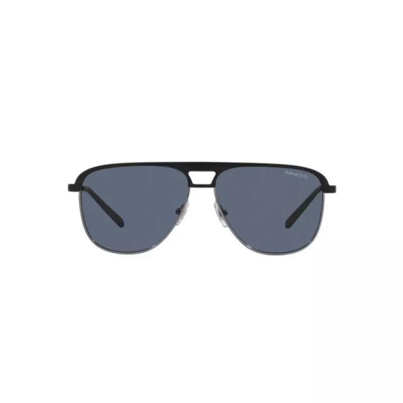 Occhiali da sole uomo rettangolari ARNETTE AN3082-733-55 nero opaco grigio 57mm