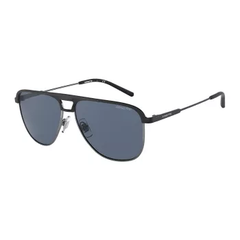 Occhiali da sole uomo rettangolari ARNETTE AN3082-733-55 nero opaco grigio 57mm