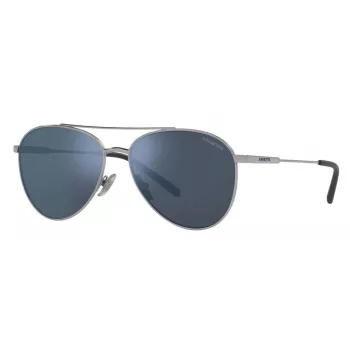 Occhiali da sole rettangolari uomo ARNETTE AN3085-736-55 nero opaco grigio scuro 58mm