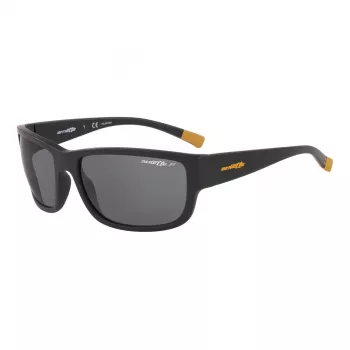 ARNETTE AN4256018162 Occhiali da sole rettangolari polarizzati uomo - montatura nera lenti grigie 62mm