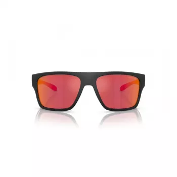 Occhiali da sole ARNETTE AN4330-27536Q rettangolari nero opaco grigio scuro argento specchiato 63 mm