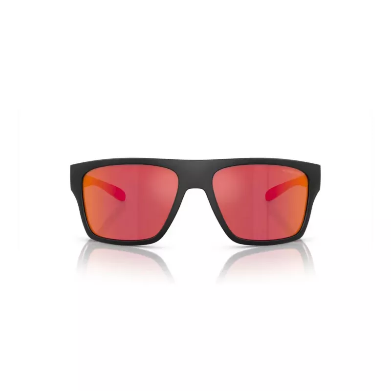 Occhiali da sole ARNETTE AN4330-27536Q rettangolari nero opaco grigio scuro argento specchiato 63 mm