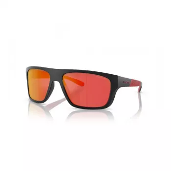 Occhiali da sole ARNETTE AN4330-27536Q rettangolari nero opaco grigio scuro argento specchiato 63 mm