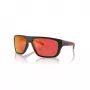Occhiali da sole ARNETTE AN4330-27536Q rettangolari nero opaco grigio scuro argento specchiato 63 mm